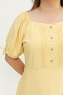 Daisywood Pintuck Midi Dress (Butter Yellow)