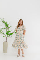 Blossom Floral Embroidery Dress (Cream)