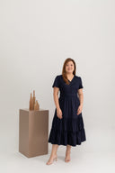Harper Midi Dress (Navy)