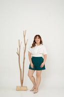 Embroidery Eyelet Resort Shorts (Forest)