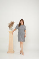 Tweed Shift Dress (Black)