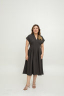 Serenity Panel Dress (Deep Brown-Grey)