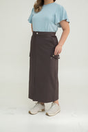 Utility Skirt with Side Pockets (Gunmetal Grey)