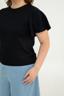 Flutter Sleeves Tee (Black)