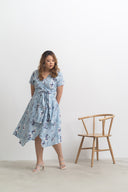 Kimono Wrap Dress (Blue Poppy)