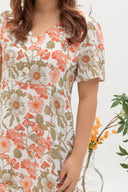 Leilani Ruffles Hem Dress (White)