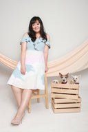 Cold Shoulder Frills Dress ( édition limitée print), Dress - 1214 Alley