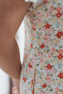 Puff Sleeve Button Cheongsam Dress (Spring Meadow) - ELTWINE