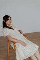 Lawnfield Button Shirt Dress (Butter MircoGarden) - ELTWINE