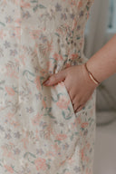 Detachable Mandarin Collar Romper (Embroidery Floral Stitch) - ELTWINE