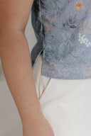 Everyday Cheongsam Top (Édition Limitée Print — Mizuki Blue) - ELTWINE
