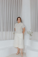 Everyday Cheongsam Top (Blue Grid) - ELTWINE