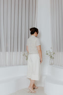 Everyday Cheongsam Top (Blue Grid) - ELTWINE