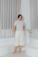 Everyday Cheongsam Top (Blush Grid) - ELTWINE