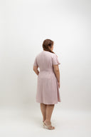 Terra Button-Front Midi Dress (Blush Pink)