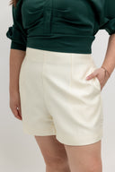 Mid-Waist PerfectSilhouette Shorts (Cream)