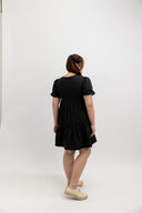 Habour Tiered Tencel Dress (Black)