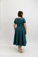 Panelled Midi Dress (Deep Teal)