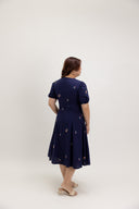 Tenderline Poise Dress (Indigo Embroidery)