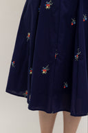 Tenderline Poise Dress (Indigo Embroidery)