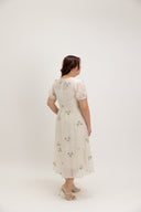 2-in-1 Amelia Overlay Dress + Inner Slip (Ivory Garden Embroidery) - ELTWINE