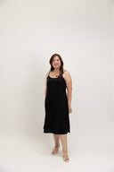 2-in-1 Amelia Overlay Dress + Inner Slip (Midnight Garden Embroidery) - ELTWINE