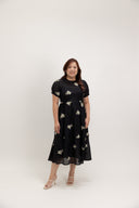 2-in-1 Amelia Overlay Dress + Inner Slip (Midnight Garden Embroidery) - ELTWINE