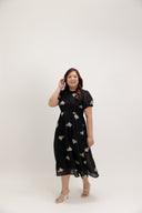 2-in-1 Amelia Overlay Dress + Inner Slip (Midnight Garden Embroidery) - ELTWINE