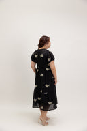 2-in-1 Amelia Overlay Dress + Inner Slip (Midnight Garden Embroidery) - ELTWINE