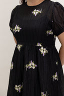 2-in-1 Amelia Overlay Dress + Inner Slip (Midnight Garden Embroidery) - ELTWINE