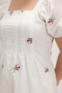Front Panel Smock-back Romper (Vanilla Embroidery)