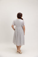 Empire Pleat Dress (Powder Blue Ditsy)