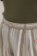 Kinetic Elastic-Back Shorts (Sage Pinstripe)
