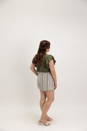 Kinetic Elastic-Back Shorts (Sage Pinstripe)