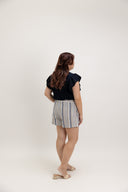 Kinetic Elastic-Back Shorts (Marine Pinstripe)
