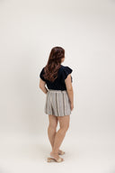 Kinetic Elastic-Back Shorts (Mocha Pinstripe)