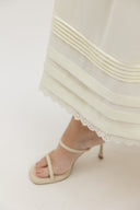 Sunday Soft Pleats Midi Skirt (Cream)