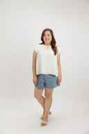 Sunday Soft Frill Blouse (Cream)
