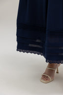 Sunday Soft Pleats Midi Skirt (Midnight Navy) - ELTWINE