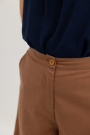 Classic Linen Culottes (Warm Oak) - ELTWINE