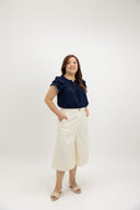 Classic Linen Culottes (Cream) - ELTWINE
