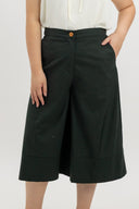 Classic Linen Culottes (Forest Green) - ELTWINE