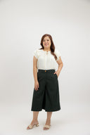 Classic Linen Culottes (Forest Green) - ELTWINE