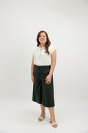 Classic Linen Culottes (Forest Green) - ELTWINE