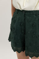 Petalwork 3D Lace Scallop Shorts (Evergreen)