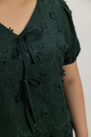 Petalwork 3D Lace Blouse (Evergreen) - ELTWINE