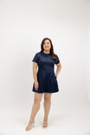 Heritage Charm Knot Romper (Midnight Blue) - ELTWINE