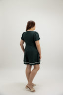 Contour Stitch Romper (Forest Green ) - ELTWINE