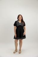 Contour Stitch Romper (Jet Black) - ELTWINE