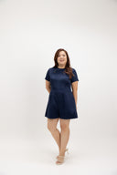 Heritage Charm Knot Romper (Midnight Blue)